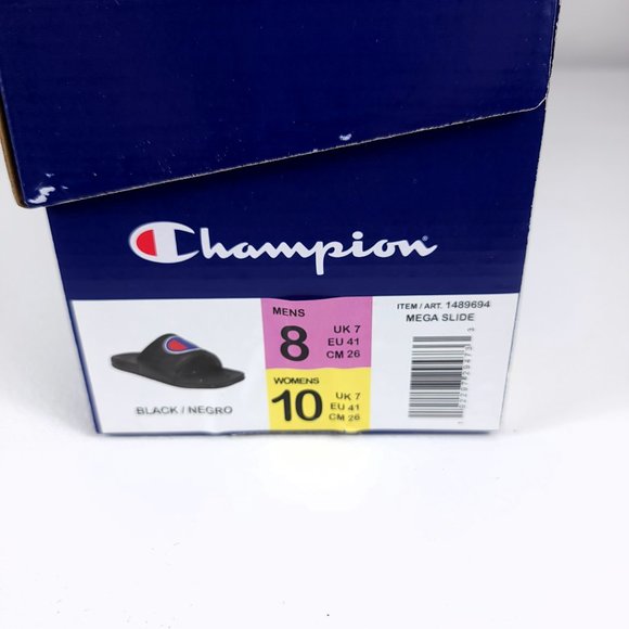 Champion Women's Black Mega Slide Slip-on Adjustable Sandal - Picture 7 of 8